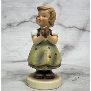 Vintage Hummel Figurine 257 For Mother TMK-6 4" tall Girl Flowers Signed